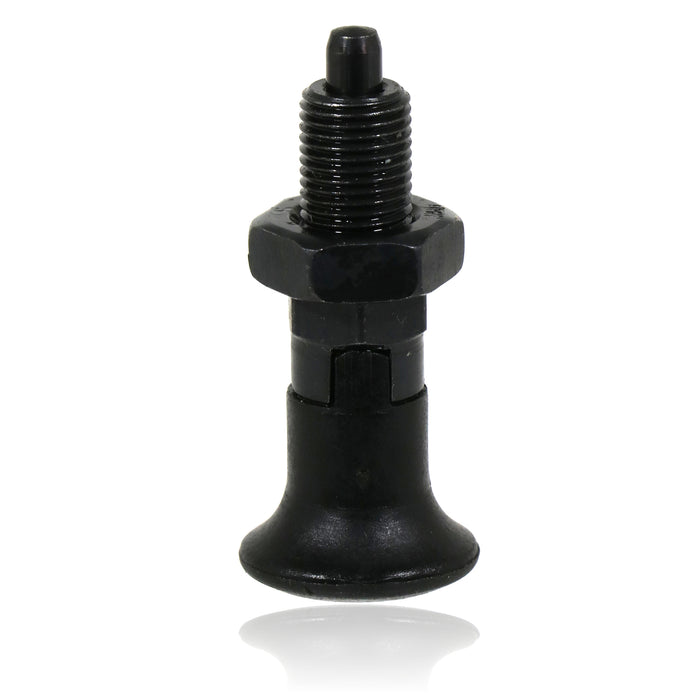 M10 Index Plunger Spring Loaded with Rest Position Locking Pin Blackened Steel
