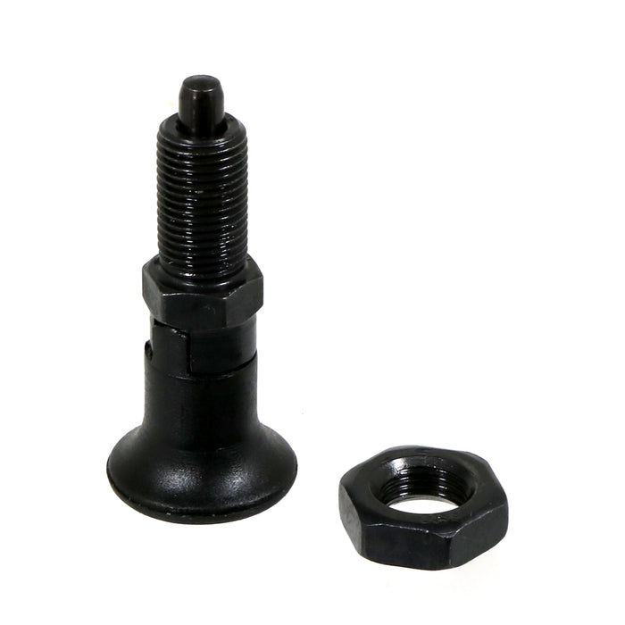 M10 Index Plunger Spring Loaded with Rest Position Locking Pin Blackened Steel