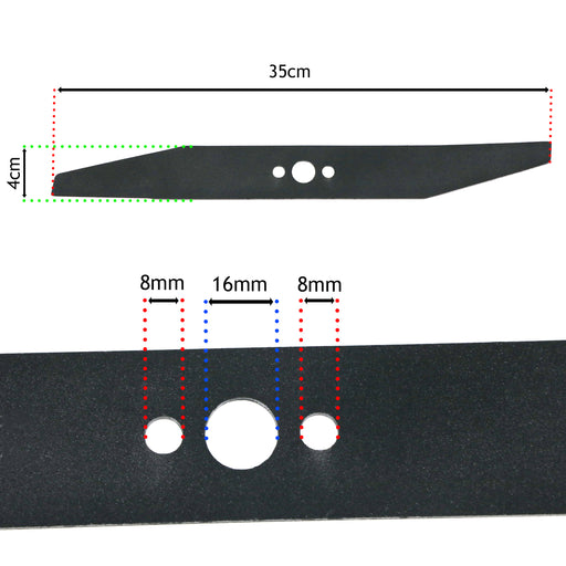 Lawnmower Blade for Flymo Hovervac 35 Turbo Vision Compact 350 35cm 350mm FLY008, 5127334-00/0, 5127334-90/1
