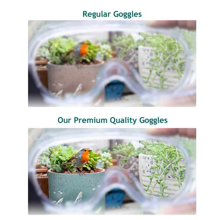 Multipurpose Safety Goggles Protection Glasses One Size Fit Pack of 2 Clear