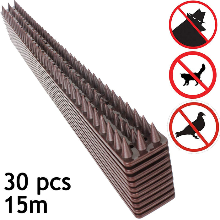 Garden Fence Wall Anti-Climb Security Spikes (30 Pcs, 15m)
