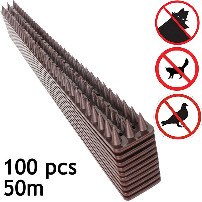 Garden Fence Wall Anti-Climb Security Spikes (100 Pcs, 50m)