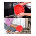 Air Fryer Basket Liner Silicone Pot Mat Non-Stick Multi Cooker Frying Round Tray With Handle Red