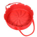Air Fryer Basket Liner Silicone Pot Mat Non-Stick Multi Cooker Frying Round Tray With Handle Red
