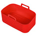 Air Fryer Basket Liner Dual Drawer Pot Silcone Mat Rectangular Handles