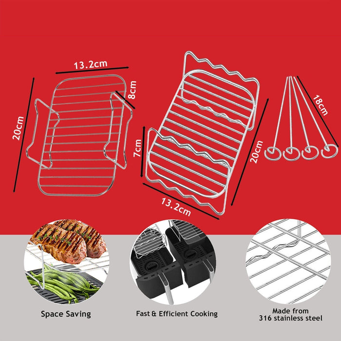 Basket Racks for SALTER Air Fryer EK4548 EK4750 Drawer Liner Shelf Set