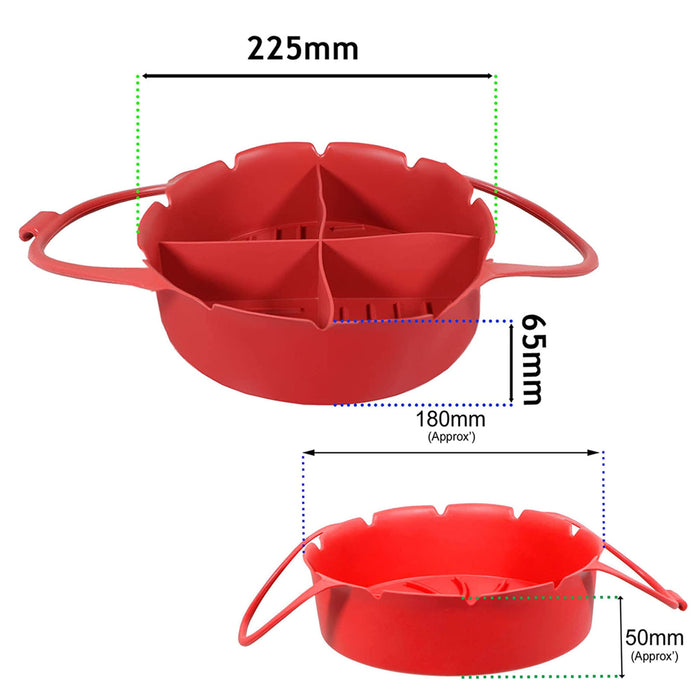 Air Fryer Basket Liner Silicone Pot Mat Non-Stick Multi Cooker Round Tray Set
