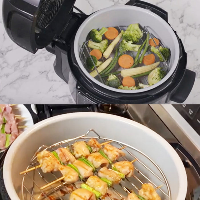 Rack for Instant Pot Multi Cooker Pro Duo 3L 5.7L Crisp Air Fryer Round Shelf 7"