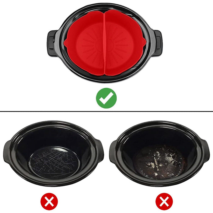Slow Cooker Liner Basket Silicone Protector Divider Universal Round 3.5L 3.7L 4.7L 5L 5.6L 6.5L 7.5L