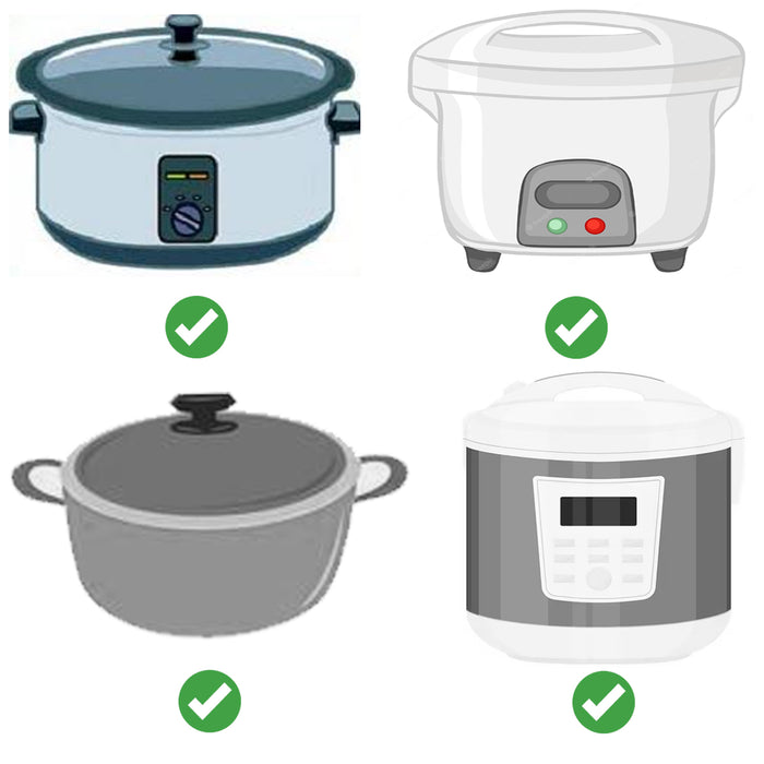 Slow Cooker Liner Basket Silicone Protector Divider Universal Round 3.5L 3.7L 4.7L 5L 5.6L 6.5L 7.5L
