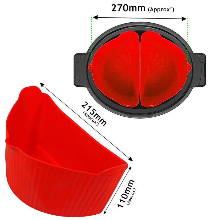 Slow Cooker Liner Basket Silicone Protector Divider Universal Round 3.5L 3.7L 4.7L 5L 5.6L 6.5L 7.5L
