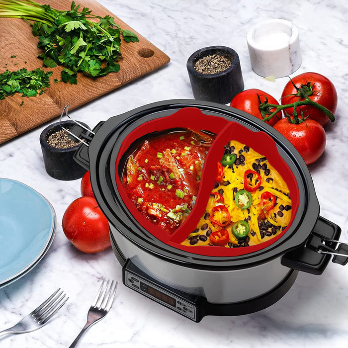 Slow Cooker Liner Basket Silicone Protector Divider Universal Round 3.5L 3.7L 4.7L 5L 5.6L 6.5L 7.5L