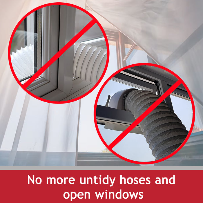 Condenser Vent Box & Hose Kit for Hoover Tumble Dryers (with Screw Clip)