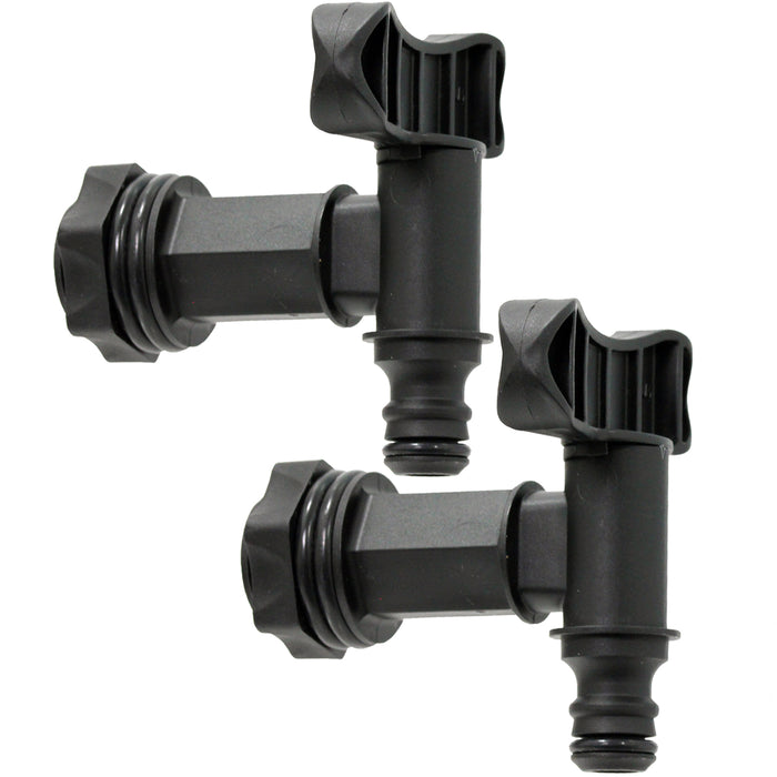 UNIVERSAL Water Butt Tap 3/4" BSP Quick Connect Rain Barrel Home Brew Beer x 2
