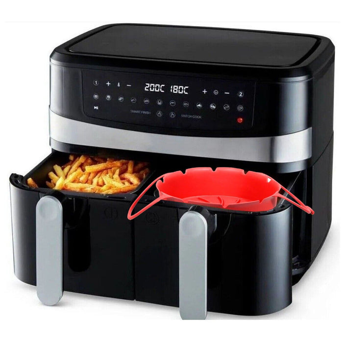 Air Fryer Basket Liner Silicone Pot Mat Non-Stick Multi Cooker Round Tray Set
