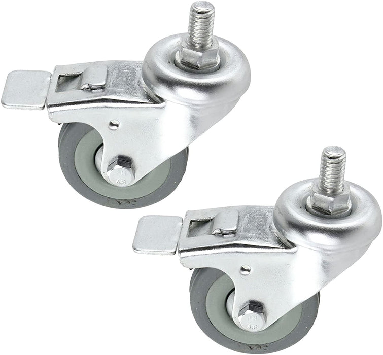 Castor Wheel Trolley 50mm M10 Threaded Swivel Braked Non-Braked 4 x Caster Wheels