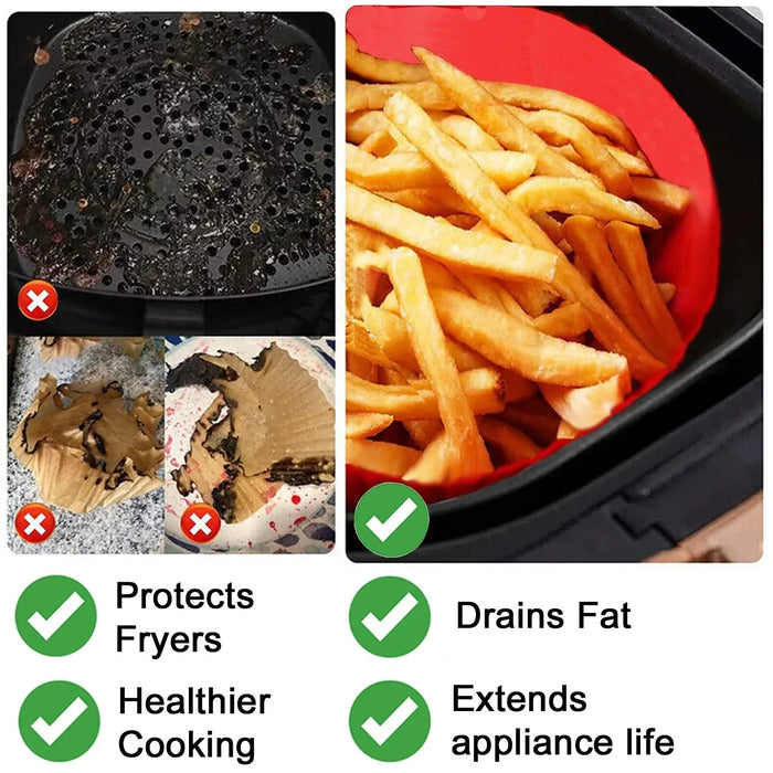 Basket Liner for TOWER Air Fryer Vortx 5L VISION 7L 4L Silcone Non-Stick Set