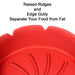 Air Fryer Basket Liner Silicone Pot Mat Non-Stick Multi Cooker Frying Round Tray With Handle Red