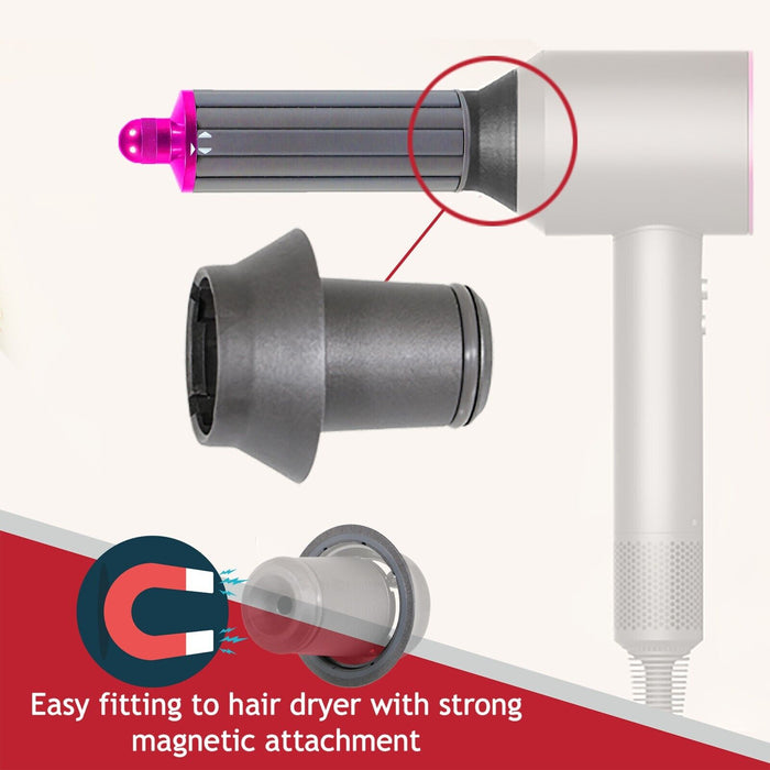 40mm Barrel for Dyson Airwrap + Magnetic Supersonic Hair Dryer Styler Adaptor HD01 HD02 HD03 HD04 HD07 HD08