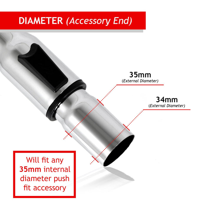 Vacuum Cleaner Telescopic Rod Extension Tube Pipe for Bosch (35mm)
