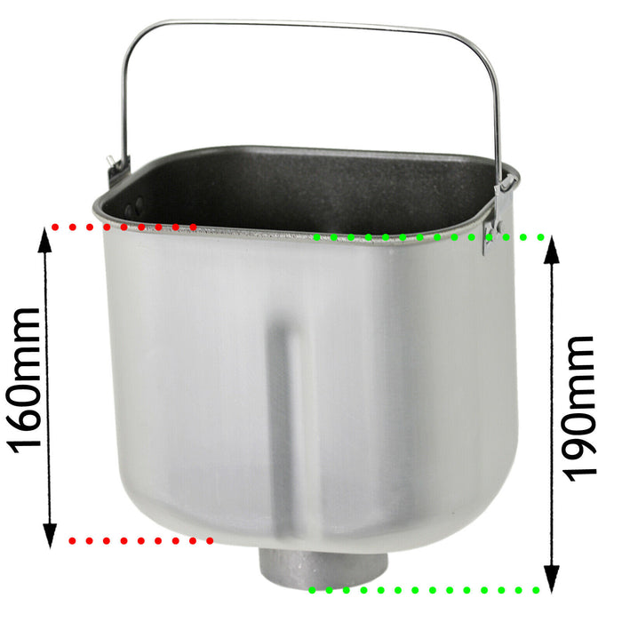 Baking Pan for Morphy Richards Breadmaker + Kneading Blade Arm 48319 48320 48321