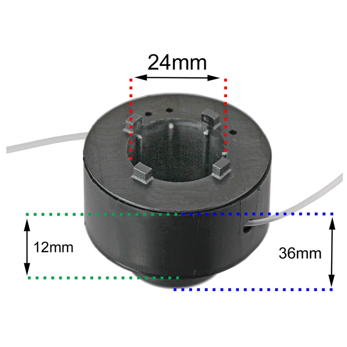 2m Dual Line & Spool for B&Q TRY250SGTA TRY300SGTA Strimmer Trimmer