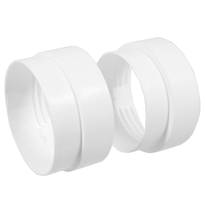 Tumble Dryer Threaded Vent Hose Connector Adaptor Kit 4" / 100mm (Male + Female + Sealing Tape)
