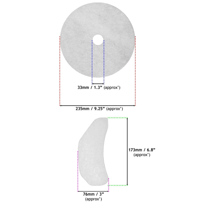 Tumble Dryer Cloth Exhaust + Air Intake Filters for Cookology CMVD25BK CMVD25SL CMVD25WH (20Pc Filter Kit)