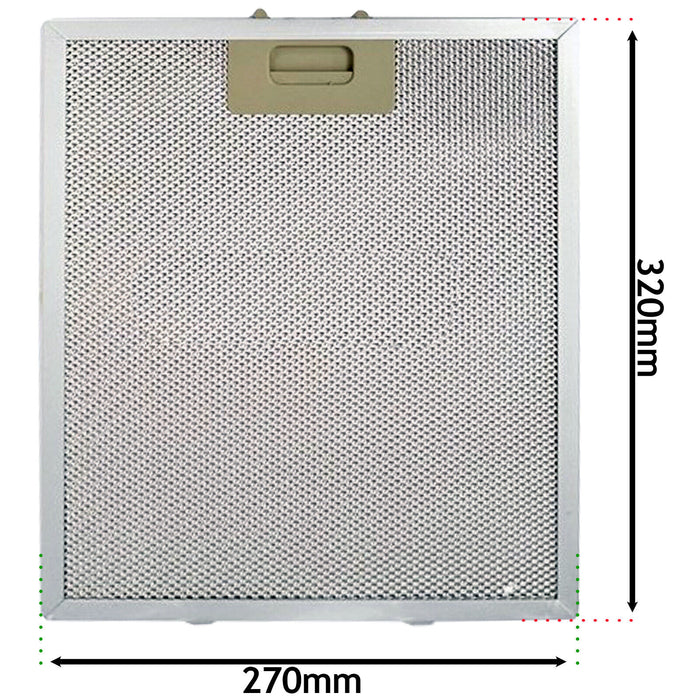 Metal Grease Filter for Baumatic Cooker Hood / Extractor Vent (320mm x 270mm)
