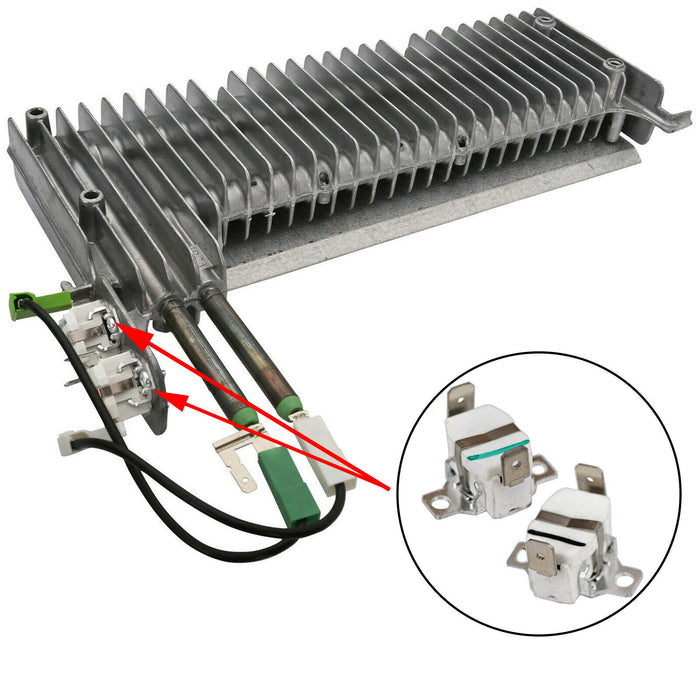 Heater Thermostats Kit for IGNIS AWL 200 203 204 230 Tumble Dryers (Pack of 2)