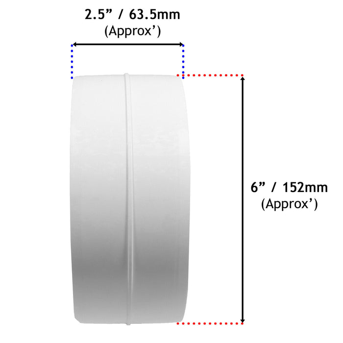 Vent Hose Extension Adaptor Duct Pipe Outlet Ring (6" / 152mm)