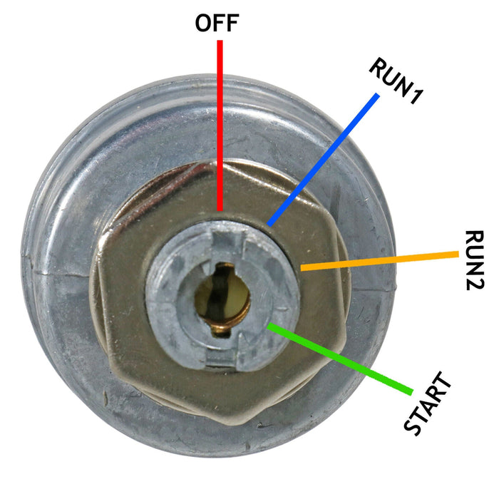 thumbnail image 2 of VNFEJEJR 1/2Set Metal Ignition Lawn Mower Start Switch With 2 Keys 5 Pins Lawn Car Switch(1 Set 2 of 14