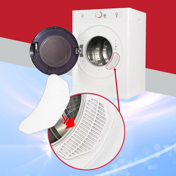 Tumble Dryer Cloth Exhaust + Air Intake Filters for ElectriQ EIQMTD2S EIQMTD2W (10Pc Filter Kit)
