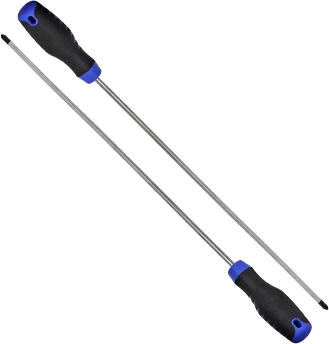 Phillips Head Screwdriver Extra Long Reach Chrome Vanadium CR-V 500mm x 2