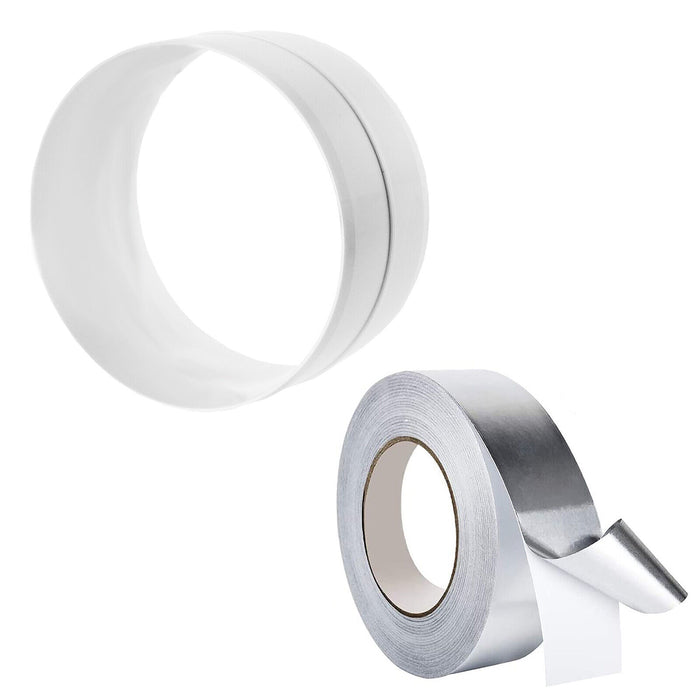 Air Conditioning Vent Connector Kit (5" Extension Hose Adaptor + 45m Aluminium Foil Tape)