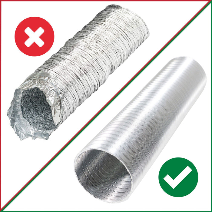 Semi Rigid Aluminium Hose Duct Flexible Exhaust Pipe (6" / 152mm x 3m)