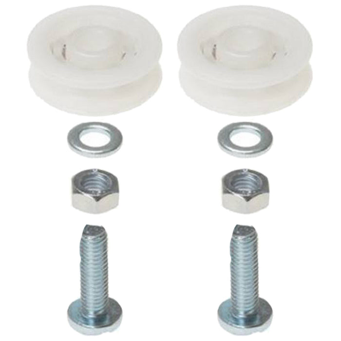 Greenhouse Sliding Door Wheel Roller Kit (2 x 28mm Nylon Wheels)
