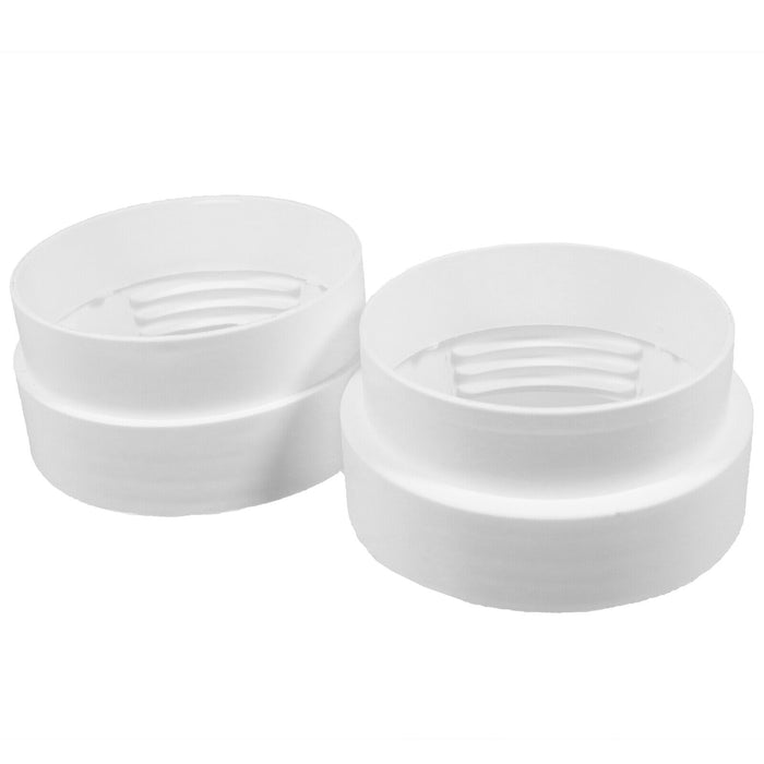 Tumble Dryer Threaded Vent Hose Connector Adaptor Kit 4" / 100mm (Male + Female + Sealing Tape)