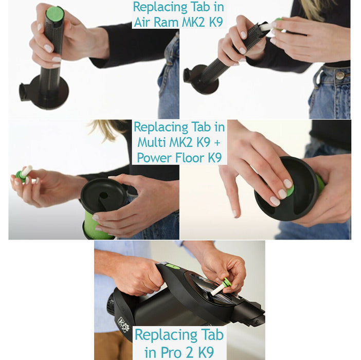 Scented Cartridge Freshener Tabs for GTECH AirRam Pro Multi MK2 K9 Vacuum 12 Pack