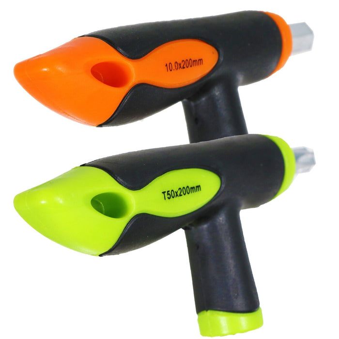 T Handle Screwdriver Set Torx Metric Hex Allen Key Long Star Security Tool CRV (16 Piece)