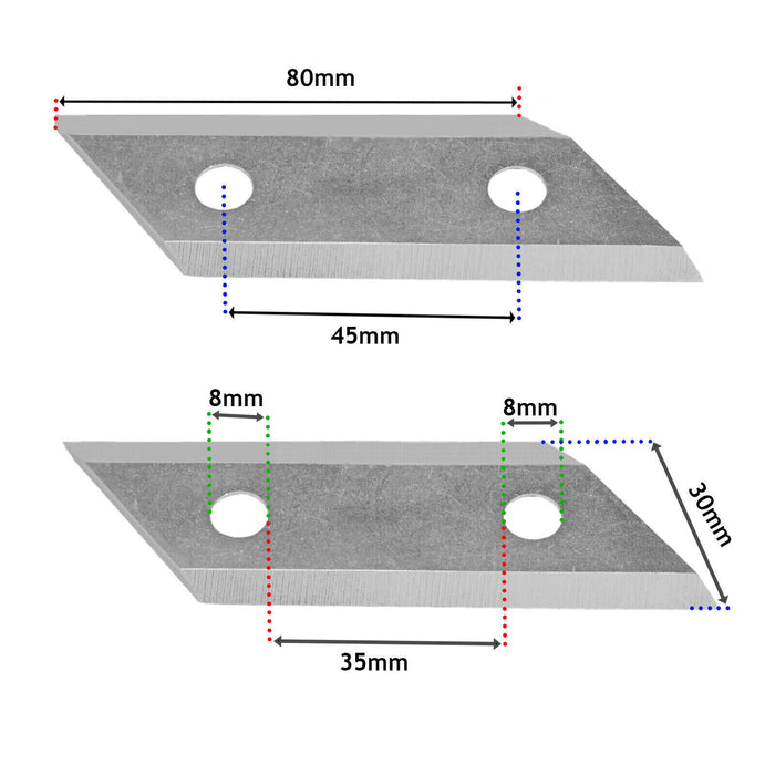 Shredder Blades for ALKO 1800 2200 H1300 H1600 H1800 H1800RS H3000 H3200 5000E (Pack of 2)