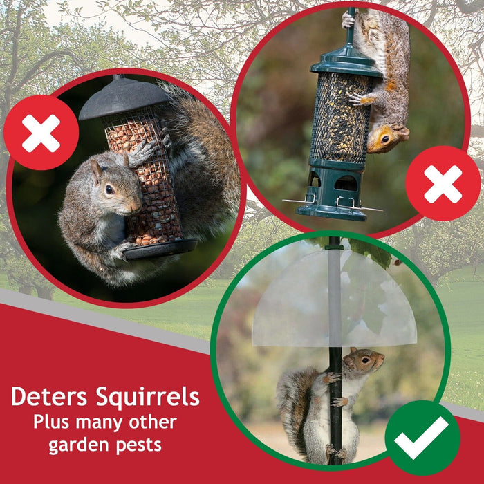 Squirrel Baffle Dome Adjustable Hook Bird Feeder Hanging Guard (Pack of 4)