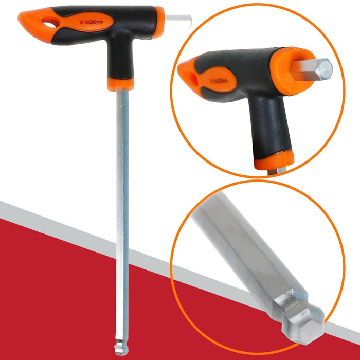 T Handle Screwdriver Set Torx Metric Hex Allen Key Long Star Security Tool CRV (16 Piece)