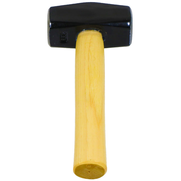 Lump Club Sledge Hammer Heavy Duty Hickory Wood Shaft Hardened Steel Head Long Grip Handle (4lb / 2kg)