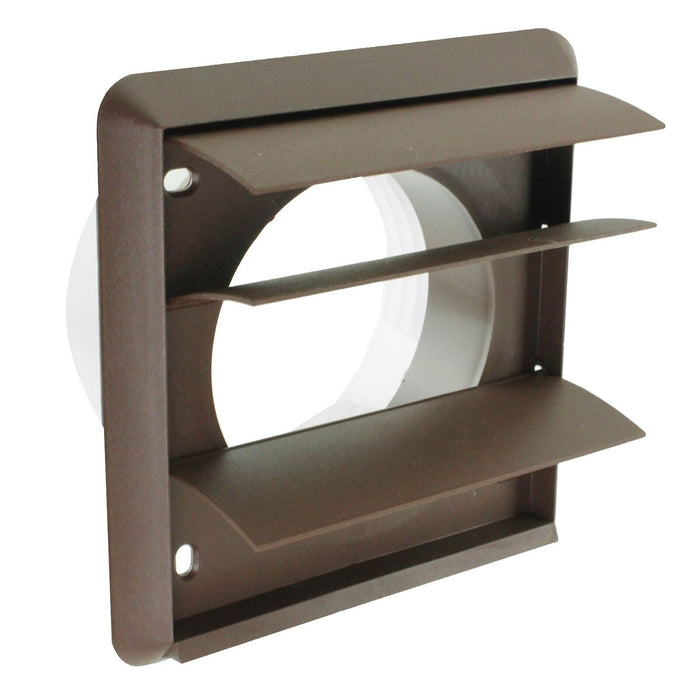 Universal Tumble Dryer Vent Kit Non Return Flap Exterior Wall Venting (Brown, 4" / 100mm)
