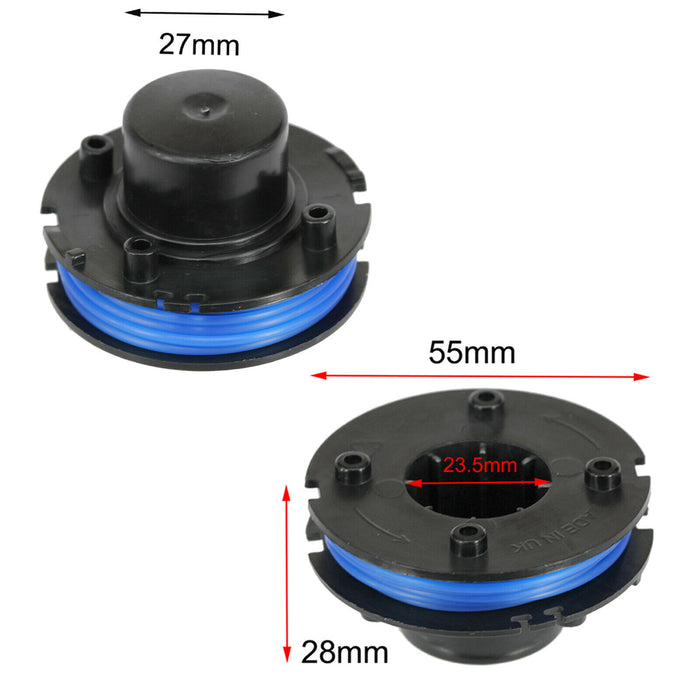 Strimmer Line 2 x Spools + Cover for Qualcast Challenge McGregor GT2317 Trimmer