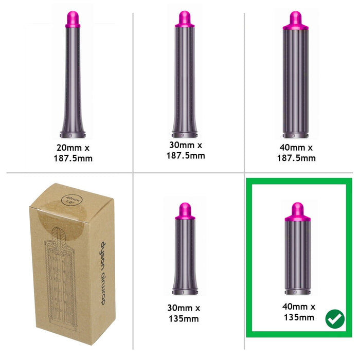Dyson Airwrap Barrel 40mm x 135mm Hair Styler 1.6" Nickel / Fuchsia 971889-01
