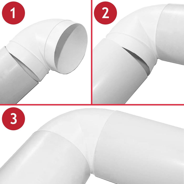 Universal Bend Elbow Duct 90 Degree Vent Hose Pipe Tube Male Ducting Connector (4" / 100mm)