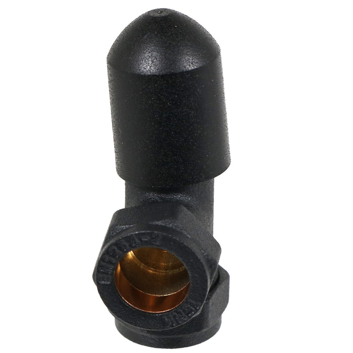 Tower Thermostatic Radiator Valve with Lockshield Black 10 - 15mm Liquid Sensor TRV4PACK-B