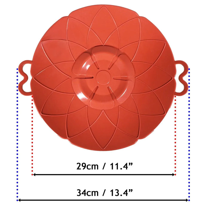 Pan Lid Spill Stopper Silicone Pot Steamer Saucepan Anti Boiling Overflow Protector Covers (Pack of 4)